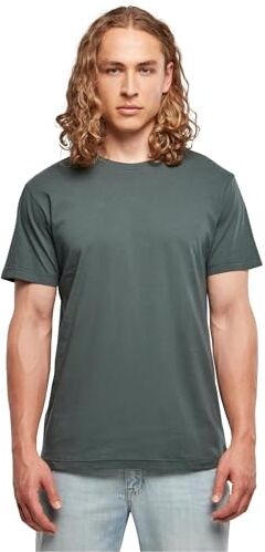 Build Your Brand Maglietta Basic con Scollo Rotondo T-Shirt, Verde Bottiglia, XXL Uomo