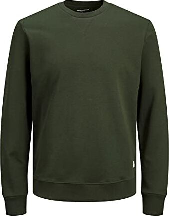 Jack & Jones Felpa basic da uomo con scollo rotondo, Grün (Rosin/Reg), XXL