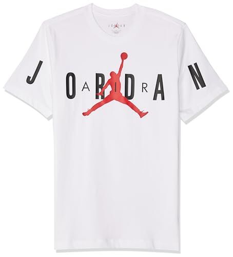 Nike Jordan Air T-Shirt White/Black/Gym Red M
