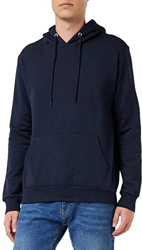 FM London Pullover da Uomo Hyfresh con Cappuccio, con Fodera in Pile e Tecnologia di Protezione Dagli Odori, Azul (Navy 12), S