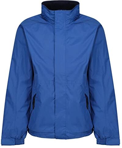 Regatta Bomber Impermeabile Dover Donna Con Cappuccio A Scomparsa Ed Interno In Pile Jackets Waterproof Insulated, Uomo, Royal Blue/Navy, L