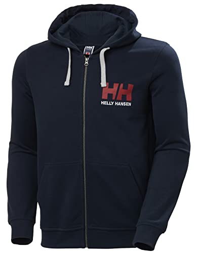 Helly Hansen Uomo HH Logo Full Zip Hoodie, Blu, 2XL