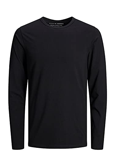 Jack & Jones Maglietta Storm Sweat, Manica Lunga, Uomo, Black, X-Large