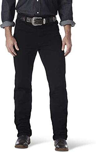 Wrangler Jeans da uomo Big & Tall Cowboy Cut Slim Fit Nero sfumato. 32 W/38 L