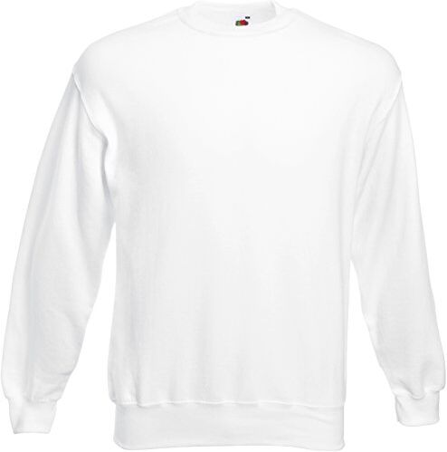 Fruit of the Loom Felpa Girocollo Maniche Raglan 280g/mq Uomo (S) (Bianco)