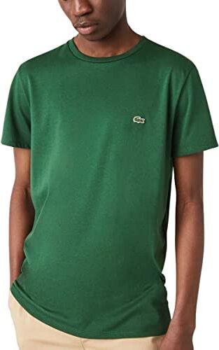 Lacoste Uomo T-Shirt Crew Logo, Rosa, X-Large