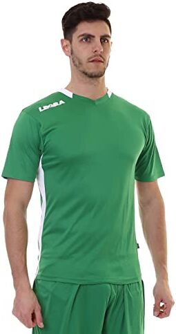 Legea Maglia Monaco, T-Shirt Unisex, Verde/Bianco, XS