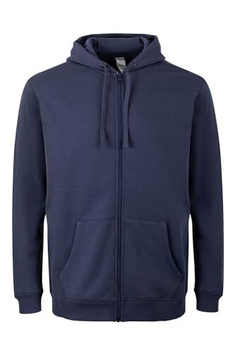 Mukua Sf270u Felpa con Cappuccio e Zip, Denim Blu, L Unisex-Adulto