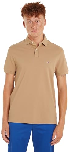 Tommy Hilfiger 1985 Regular Polo  Maniche Corte, Kaki (Classic Khaki), L Uomo