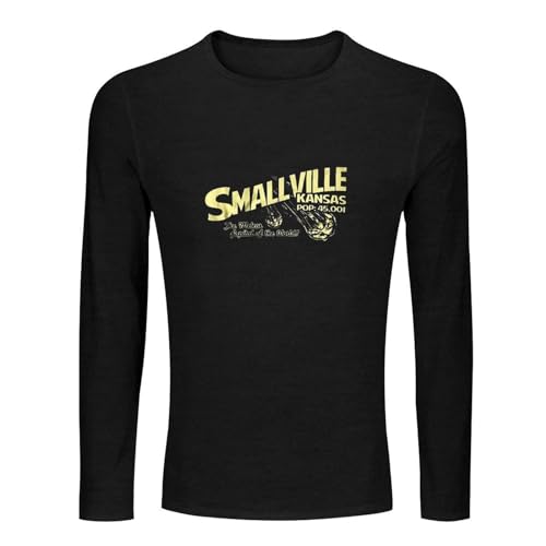 MR Fair Smallville Kansas The Meteor Capital of The World Funny Men's 100% Cotton Tee Crewneck Unisex Long Sleeve T-Shirt Black XL