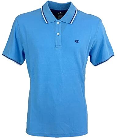 Champion Legacy Polo Gallery Light Cotton piqué C-Logo, Azzurro, L Uomo