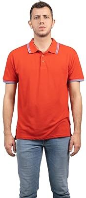 TONY BACKER Polo T-Shirt Maglietta Uomo Manica Corta (IT, Testo, XXL, Regular, Regular, Rosso)