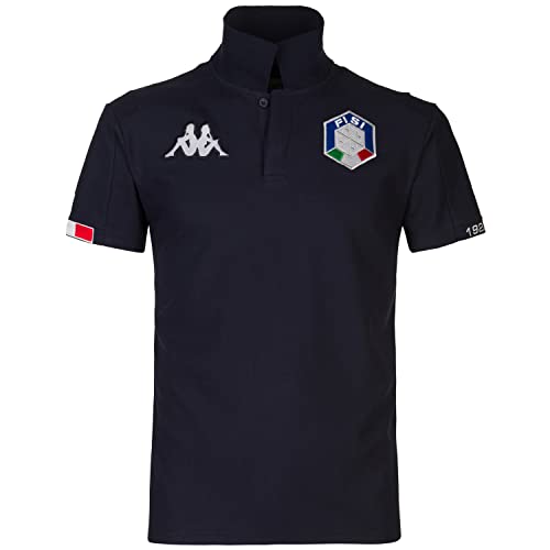 Kappa 6CENTO ABIANG 3F Fisi, Polo Unisex-Adulto, Blue Night-Grey MD, S