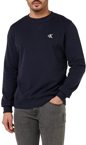 Calvin Klein Ck Essential Reg Cn, Felpa Uomo, Blu (Night Sky), XS