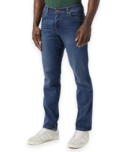 Wrangler Texas Slim Jeans, Blu (Silkyway), 38W / 34L Uomo