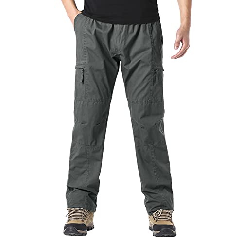 NOAGENJT Pantaloni Uomo Sportivi Pantaloni cargo da uomo con fibbia multitasche casual alla da uomo Pantaloni da esterno Pantaloncini Arrampicata