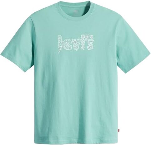 Levis Ss Relaxed Fit Tee, T-shirt Uomo, Poster Logo Wasabi, M