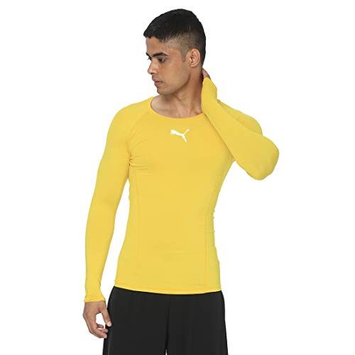 Puma Liga Baselayer tee LS Technical Shirt, Man, Yellow (Cyber Yellow), 48/50 (Manufacturer Size: M)
