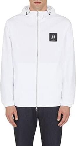 Basics By Armani Giacca in nylon, Giacca Unisex Adulto, bianco, XL