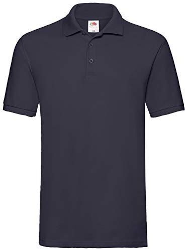 Fruit of the Loom Polo da uomo, taglia XL, colore: Bianco Navy scuro XL