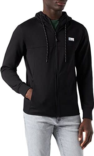 Jack & Jones Jcoair Sweat Zip Hood SN Giacca, Nero, XL Uomo