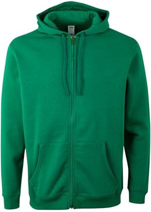 Mukua Sf270u Felpa con Cappuccio e Zip, Verde (Kelly Green), L Unisex-Adulto