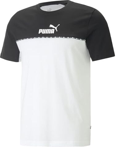 Puma Ess Block X Tape Tee, Uomo, Black