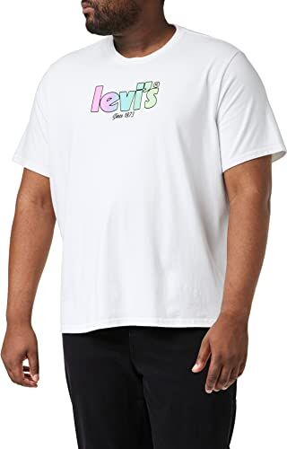 Levis Ss Relaxed Fit Tee, T-shirt Uomo, Poster Logo Decay White, XXL