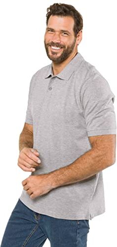 JP 1880 Poloshirt, Oberteil, Knopfleiste, Hemdkragen, Pique Polo, Grau Melange, XXL Uomo