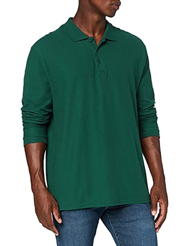 Fruit of the Loom SS037M, T-Shirt Polo Uomo, Verde (Forest Green), X-Large