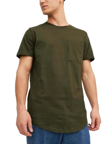 Jack & Jones Jjenoa Pocket Tee Ss Crew Neck Noos, T-shirt, Notte Foresta, M Uomo