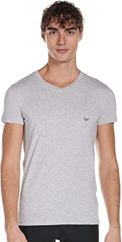 Emporio Armani Crew Neck T-Shirt On-Site Edition, Maglietta Uomo, Grigio (Melange Grey), M