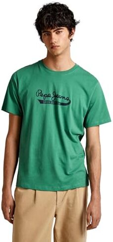 Pepe Jeans Eggo N, T-Shirt Uomo, Verde (Jungle Green),L