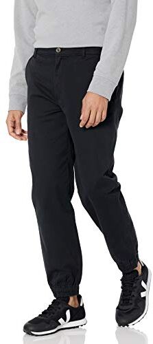 Amazon Essentials Pantaloni della Tuta con Taglio Dritto Uomo, Nero, M