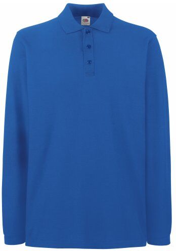 Fruit of the Loom Polo Manica Lunga Uomo (M) (Blu reale)