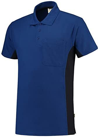 Tricorp Workwear Polo con taschino, 50% cotone pettinato, 50% poliestere, 180 g/m², blu royal marine, taglia 4XL