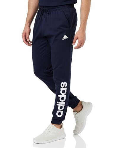 Adidas Essentials Single Jersey Tapered Elasticized Cuff Logo Joggers, Pantaloni sportivi Uomo, Legend Ink, 4XL