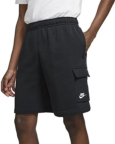 Nike Sportswear Club, Pantaloni Sportivi Uomo, Black/Black/(White), L