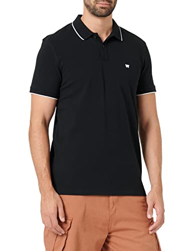 Wrangler Polo Shirt, Camicia Uomo, Nero, L