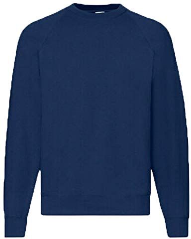 Fruit of the Loom Felpa con maniche raglan, da uomo, blu navy, M