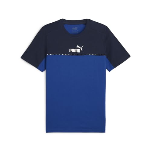 Puma Ess Block X Tape Tee, Uomo, Glassa al Cobalto, XXL