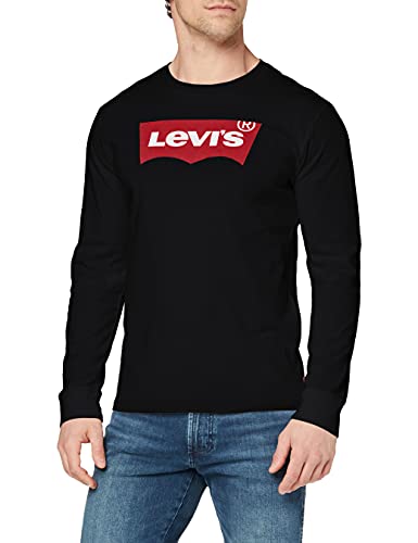Levis Long-Sleeve Standard Graphic Tee, Uomo, Stonewashed Black, XL