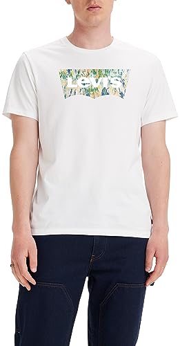 Levis Graphic Crewneck Tee, Uomo, Watercolor Bw Fill White+, L