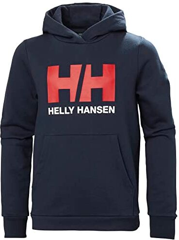 Helly Hansen Junior Unisex Felpa Con Cappuccio HH Logo 2.0, 10, Marina Militare