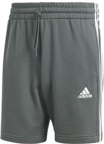 Adidas Essentials French Terry 3-Stripes Shorts Pantaloncini Casual, Legend Ivy, S Men's