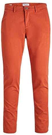 Jack & Jones Marco Bowie Pantaloni Chino, Rosso (Piccante), 27W / 30L Uomo