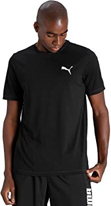 Puma Active Small Logo Tee, Maglietta Unisex, Black, XL