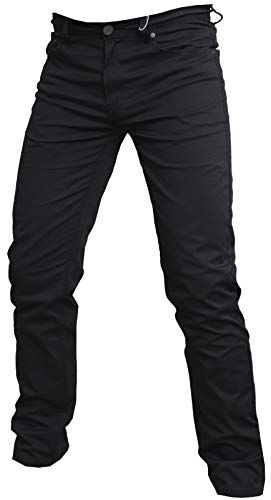 shop casillo Pantalone Uomo Cotone Estivo Modello Jeans colorato Regular Fit (Nero, 54)