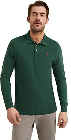 Polo Club Polo a Maniche Lunghe Verde Bottiglia con Ricamo Rigby Go Uomo