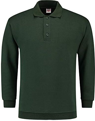 Tricorp Felpa casual con colletto e cintura, 60% cotone, 40% poliestere, 280 g/m², colore verde bottiglia, taglia XXL